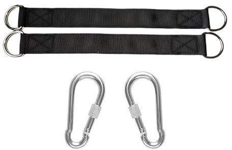 mkemka 2Pcs Hammock Strap Kit With Metal Buckle Ring Swing Accessories Adjustable Swing Tree Strap Suitable for Tree Swing HammockSmall Sandbag Hammock Ring