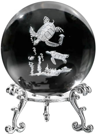 Tdyatocept 3D-Lasergravierte Sternenkristall-Kugelfigur, 60 mm Große Glaskugel, Briefbeschwerer mit Ständer, Kunst, Basteln, Einfach zu Bedienen