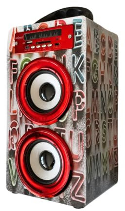 Altavoz Bluetooth Karaoke con microfono Incluido Pantalla LED y luz Disco con función Altavoz Soporte PC Audio SD Tarjeta USB y Radio FM Funciona con bateria Recargable incluida