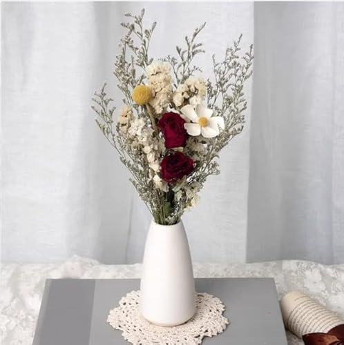 Trockenblumen Echte Blumen Vergissmeinnicht Rosen Gänseblümchen Schleierkraut Wohndekoration