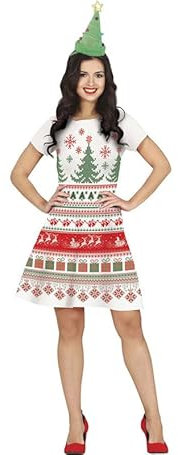 ZZ DISFRAZZES | Disfraz Árbol de Navidad Mujer, Kit Vestido Navideño Mujer Adulto - Disfraz Árbol con accesorios para Navidad (Talla M)