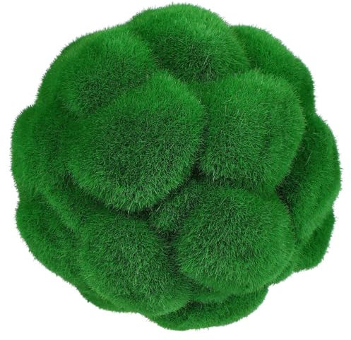 TOPBATHY 2 STK Kunst mooskugel verzierung künstliche Formschnittbälle künstliche Moospflanze Moos-Grasball wohnraumdeko gartenhaus zubehör Mooskugelverzierung kreatives Mooskugeldekor Green