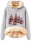 Kaffe Pullover Damen Warmes Herbst Winter Weihnachtspulli Prime Days Jacke Damen Schwarz Freizeit Kapuzenpullover Weihnachten Fleece Kapuzenpullover Damen Modische Hundepullover Fleece（3-Light Gray，L）