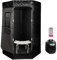 OHMG Sauna, tragbar, 3 l, zusammenklappbare Sauna, Kabine 1000 W, mit Fernbedienung und 1 Räucherinstrument, für Sauna-Zelte, Entgiftung (schwarz (90 x 90 x 180 cm)
