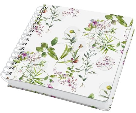 Sigel JQ101 Spiralblock 23,4 x 21,5 cm, Notizbuch Bullet Journal, Fairytale Garden, blanko, quadratisches dickes 120 g Papier, Hardcover, 240 Seiten, aus nachhaltigem Papier, vegan