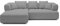DomoHome Avangarde Ecksofa Moderne Eckcouch mit Verstellbarer Sitztiefe Wasserabweisendem Aragon-Stoffbezug und Hochwertiger Polsterung Rechts-Layout 182x285x86cm Grau