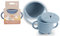 DORON & CHARLIE - Tasse zum Probieren mit Deckel - Kinderessen - 056731 - Blau - Silikon - 150 ml - Mikrowellenkompatibel - Waschmaschine - Leicht zu reinigen - Babytasse - Ab 4 Monaten