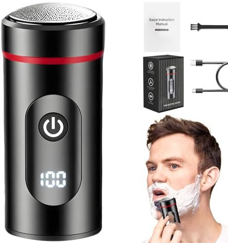 Elektrischer Mini Rasierer,Elektrorasierer Herren, Portable Electric Shaver | Rasierer Herren Elektrisch, 2025 Neu IPX7 Wasserdichter Shaver, 60 Tage Längere Nutzung für Zuhause, Auto, Reisen