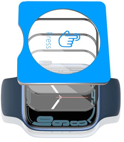 Teenrpov Pellicola Protettiva per Apple Watch Series 7/8/9 45mm, 3 Pezzi HD Anti Graffio Soft Film, per Apple Watch Series 7/8/9 45mm 3D Flessibile Anti-Impronte Protezione Schermo