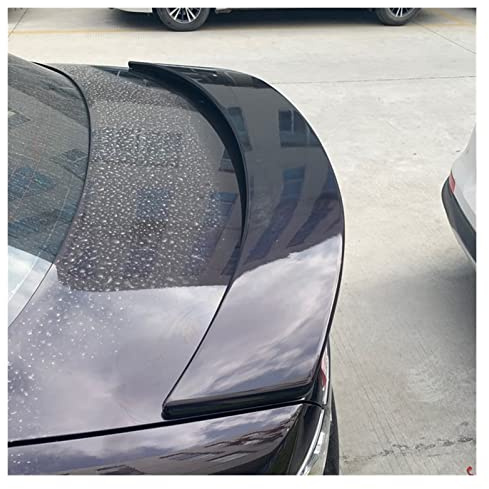 Heckspoiler Für Mazda 6 2005-2013 Jahr Spoiler ABS Kunststoff Carbon Fiber Look Hinten Stamm Flügel Auto Körper Kit Zubehör Auto Heckspoiler(Glänzend schwarz)