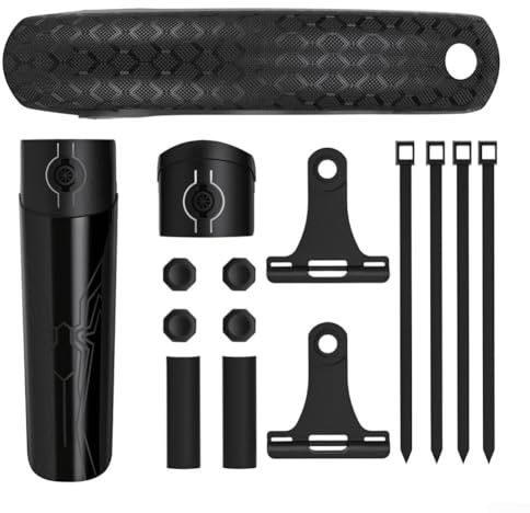 Fahrrad-Schutzblech für Mountainbikes mit Schnellspanner, verstellbarer Winkel, kompatibel mit 66 cm, 69,8 cm, 73,7 cm (29,5 Zoll), breiten Reifen unter 70 mm, Schwarz (nur hinten)