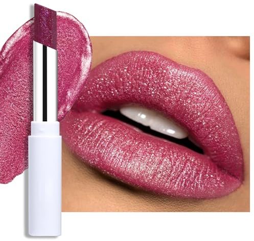Erinde Glanz Lippenstift, Lippenstift mit Leichtem Schimmer, Pflegt die Lippen, Feuchtigkeitsspendend & Langanhaltend Lipstick, Intensive Farbabgabe, Mit Vitamin E und Olivenöl, Vegane Formel, #03