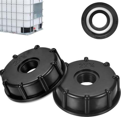 Mixyvic 2 Stück IBC Adapter Tank Zubehör Adapter Kappe Deckel