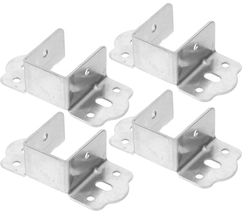 Kichvoe U Shaped Bed Frame Brackets 4pcs Stainless Steel Headboard
