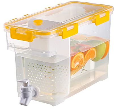 4.6L Wasserspender Matschküche, Wasserspender Mit Großem Fassungsvermögen Und Zapfhahn, Kunststoff Widerstandsfähig Und Langlebig,getränkespender für Partygetränke, Saft, Eistee, Cocktails,Limonade,B