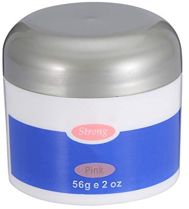 Costruttore di gel UV per manicure rimovibile con colla professionale per extension per unghie, 2 colori, 56 g (Rosa)
