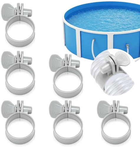 6 Stück Schlauchschellen Poolschlauch 32-38 MM Plastik, Verstellbar Schlauchschellen, Filterpumpe Schlauchklemmen, Schellen Für Poolschlauch, Geeignet Für Schwimmbecken Von 3,18–3,81 CM