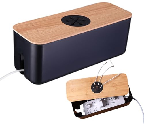 Cable Management Box Power Line Storage Case Protect Cables Charger Socket Organizer Large Capacity for Hiding Messy Cables