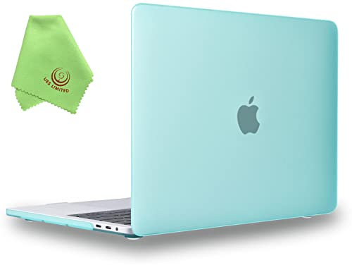 UESWILL Compatible with MacBook Pro 15 inch Case 2019 2018 2017 2016 Model A1990 A1707, Smooth Matte Hard Case for MacBook Pro 15 inch with Touch Bar & USB-C + Microfibre Cleaning Cloth, Green