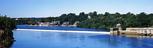 Boat House Row and Fairmount Water Works Philadelphia Pennsylvania USA Poster Print by Panoramic Images (18 x 6)