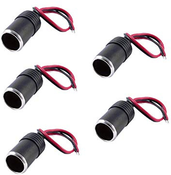 Yohii Car Charger Socket 26cm Cable 5 PCS Female Cigarette Lighter Adapter