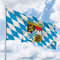 Bayern Flagge – 335 x 200 cm für Fahnenmast, Bayern Fahne mit Wappen & Raute, Hissflagge aus reißfestem Fahnen-Polyester-Stoff, wetterfest und UV-beständig