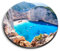 1 x Round MDF Magnet - Zante Greece Greek Travel 2308