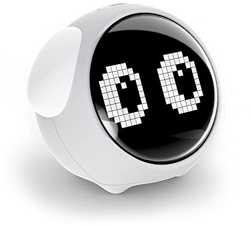 MikoDream Kids Alarm Clock, Dual Alarm Setting, Adjustable Brightness Night Light, Voice-Activated,Temperature Detection, Wake-up Alarm Clock, Toy and Gift for Toddler, Children, Students, Boys&Girls
