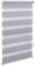 OBdeco Doppelrollo Duo Rollo Klemmfix ohne Bohren B90cm x H220cm(Stoffbreite 86 cm) Hellgrau für Fenster lichtdurchlässig und verdunkelnd