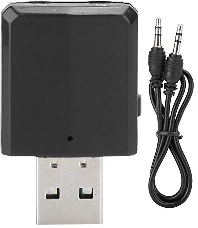 Adaptador Bluetooth USB Inalámbrico Bluetooth 5.0 Adaptador Receptor de música de Audio Negro Transmisor para TV de automóvil