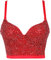Woboren Damen Korsett Bustier BH Dessous Tank Top Trägertop Crop Top Corsage Schlanke Weste Rot M