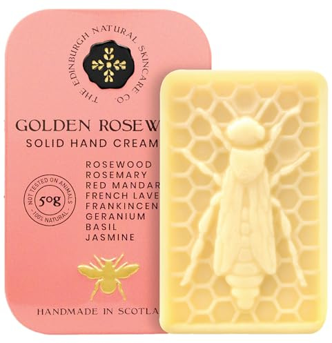 Golden Rosewood Hand Cream Bar | 100% Natural Moisturiser for Dry Hands | Gift for Her