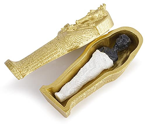 Kocris Casa Aquarium Mumie Gold Sarg Dekoration Ägypten Fisch Reptil Schildkröte Tank Dekor Ornament Haustier Gold