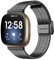 Edelstahlarmband Kompatibel Mit Fitbit Versa 3/Versa 4/Sense/Sense 2, Metall Ersatz Uhrenarmband für Damen Und Herren, Small/Large, Edelstahl (Schwarz 02)