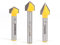 YONICO Oberfräsen-Bits, V-Nut, klein, 3-teilig, 1/4-Zoll-Schaft 14390q