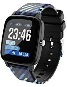 Lamax Smartwatch Kinder BCool Smartwatch für Kinder mit deutsche Sprache, Laufzeit bis zu 7 Tage, Schrittzähler, Pulsmesser, Schlafanalyse, IP68, 4 Wissensspiele, Geschenk für Jungen und Mädchen