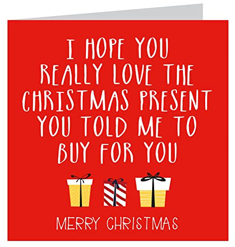 Lustige Weihnachtskarte | Lustige Weihnachtskarten | Für Sie oder Ihn, Mutter, Vater, Ehemann, Ehefrau, Bruder, Schwester