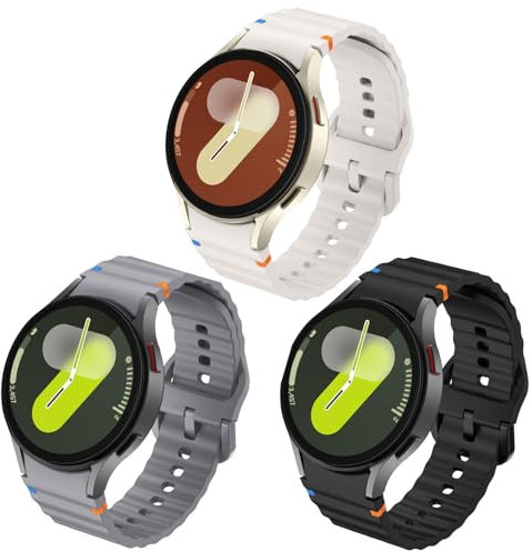 Cinturino Galaxy Watch 5 Braccialetto, 20mm Silicone Sportivo Cinturino per Galaxy Watch 7 40mm 44mm/Galaxy Watch 5 Pro 45mm/Galaxy Watch 6 40mm 44mm/Galaxy Watch 6 Classic 43mm 47mm/Galaxy Watch 4
