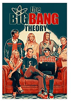 WFKLMSL Kunstdruck-Poster The Big Bang Theory, ästhetisches Poster, Wandkunst, Dekordruck, Gemälde für Wohnzimmer, Schlafzimmer, Dekoration, ungerahmt, 30 x 45 cm