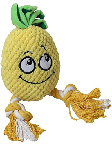 SANWOOD Interaktives Hundespielzeug Bequemes Plüsch-Avocado-Form Interaktives Haustierspielzeug Lindert Langeweile Bissfest Ananas