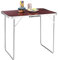 BAKAJI Campingtisch Picknick Holzoptik, Gestell aus Aluminium, zusammenklappbares System mit Tragegriff, Tisch für Garten und Außenbereich, Maße 60 x 80 x 68 cm