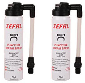ZEFAL Pack Repair Spray - Bombe Anti Crevaison Velo - Préventif, Réparation - 2 x Bouteilles de 75 ML, Blanc