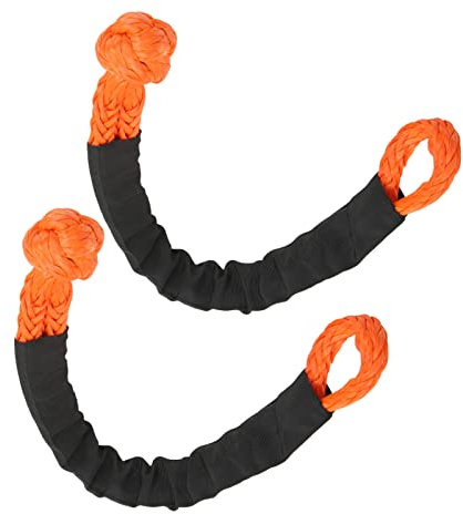 Synthetischer Weicher Schäkel für Bootfahren ATV UTV SUV 2 Stück Synthetischer Weicher Schäkel 21 Tonnen Bruchfestigkeit Flexibler Leichter Seilschäkel für LKW-SUVs Geländewagen