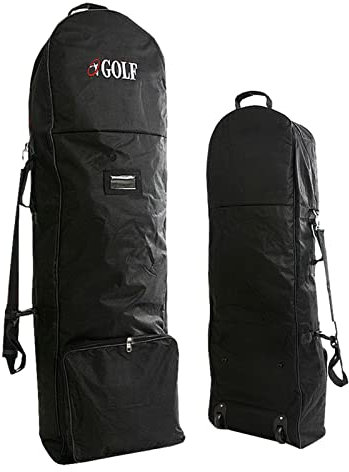 Golfschläger-Reisetaschen für Fluggesellschaften | Reise-Golftasche mit Rollen,600D-Polyester, Golfschläger-Reisehülle und Reisezubehör in Universalgröße mit Rollen und Schultergurt Jingling