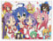 HOKMAH Niedlicher farbenfroher Anime-Wandteppich, Kawaii, japanisches lustiges Mädchen-Cartoon-Design, rosa Wandteppich, Wandkunst für Wohnzimmer, Schlafzimmer, Wohnheim, Hausdekoration, Wandteppich,