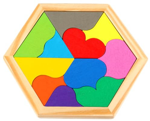 Totority 1 Set Formsortierer Für Kinder Spielzeug Sechseck-Puzzle Formblöcke Aus Holz Kidcraft-Spielset Lernspielzeug Für Kinder Holzpuzzles Für Kinder Frühlernpuzzles