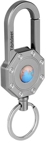 Tibitdeer Titan-Schlüsselanhänger-Karabinerhaken für Schlüssel. Robuster Autoschlüsselhalter aus Titan