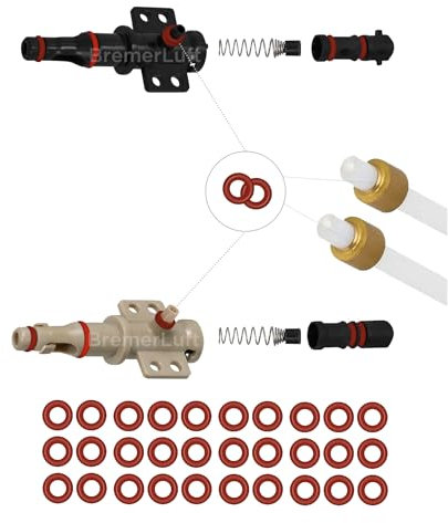 30 x O-Ring Dichtung für 4 mm Silikonschlauch Druckschlauch | für Kaffeemaschine und Kaffeevollautomat | kompatibel mit Saeco Philips Siemens Bosch Krups Spidem Gaggia Jura Miele Melitta AEG Neff