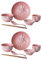HOLIDYOYO 1set Utensili Da Tavola Giapponesi Ceramica Sicura Rosa Ciotole Piatti Per Servizio Quotidiano e Casa