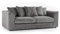 SofaSelection's Jumbo Cord Scatter Back 3-Seater Sofa| Dylan Scatter Back 3 Seater Sofa in Grey Soft Cord Fabric: Redesign Your Living Room for Superior Comfort and Style (Grey, 3 Seater)